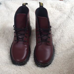 Maroon Dr. Martens Luna Boots